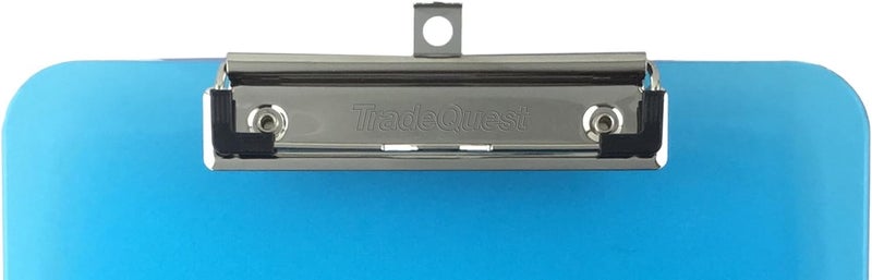 Trade Quest Plastic Clipboard Transparent Color Letter Size Low Profile Clip (Pack of 6) (Blue) - Image 3